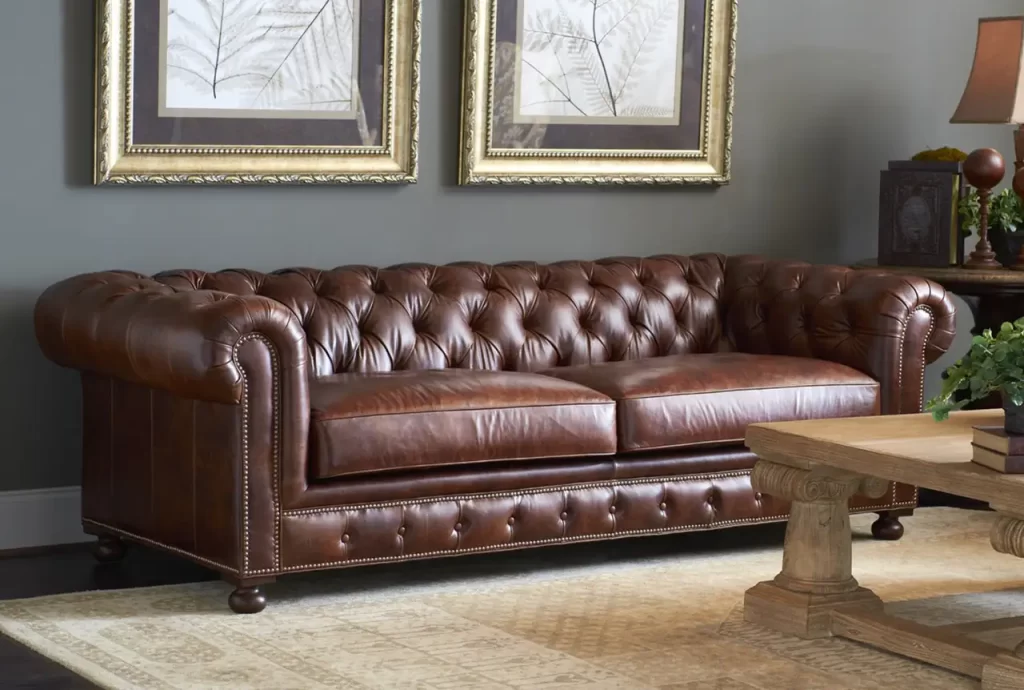 Traditional Chesterfield sofa