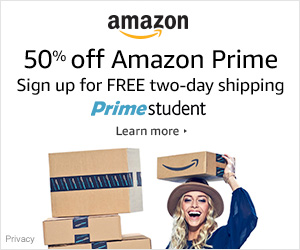 50% off Amazon Prime for Students