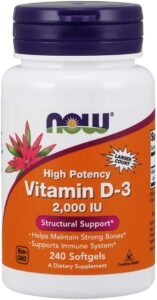 NOW Supplements, Vitamin D-3 2,000 IU (240 softgels)